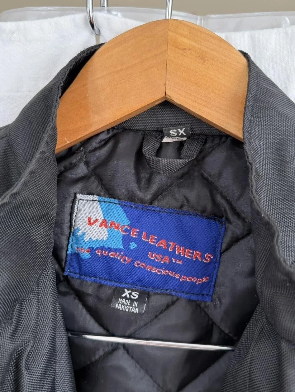 Y2K Vance Leathers Lace Up Motorcycle Jacket Sz XS Womens